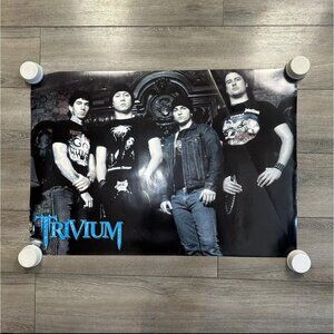 Original Vintage Trivium Music Poster 34X24 Heavy Metal Band Memorabilia